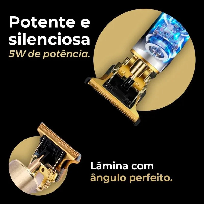 Máquina de Corte de Cabelo Profissional Elétrica - Aparador Masculino para Cabelo e Barba