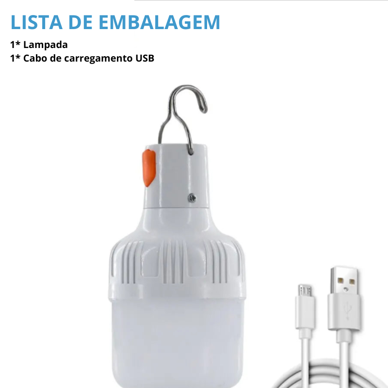 Lâmpada LED Portátil USB Recarregável