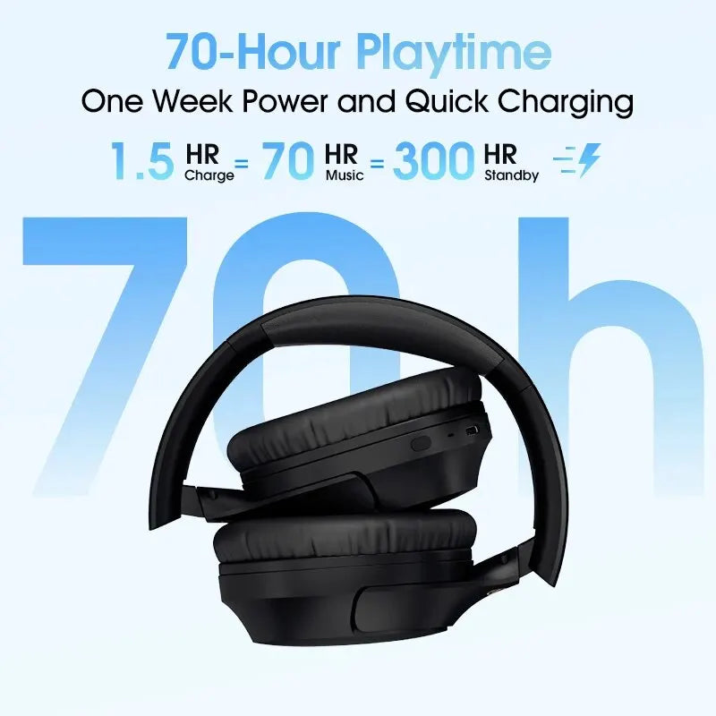 Fones de Ouvido Bluetooth 5.3 QCY-H2 Pro BassMax