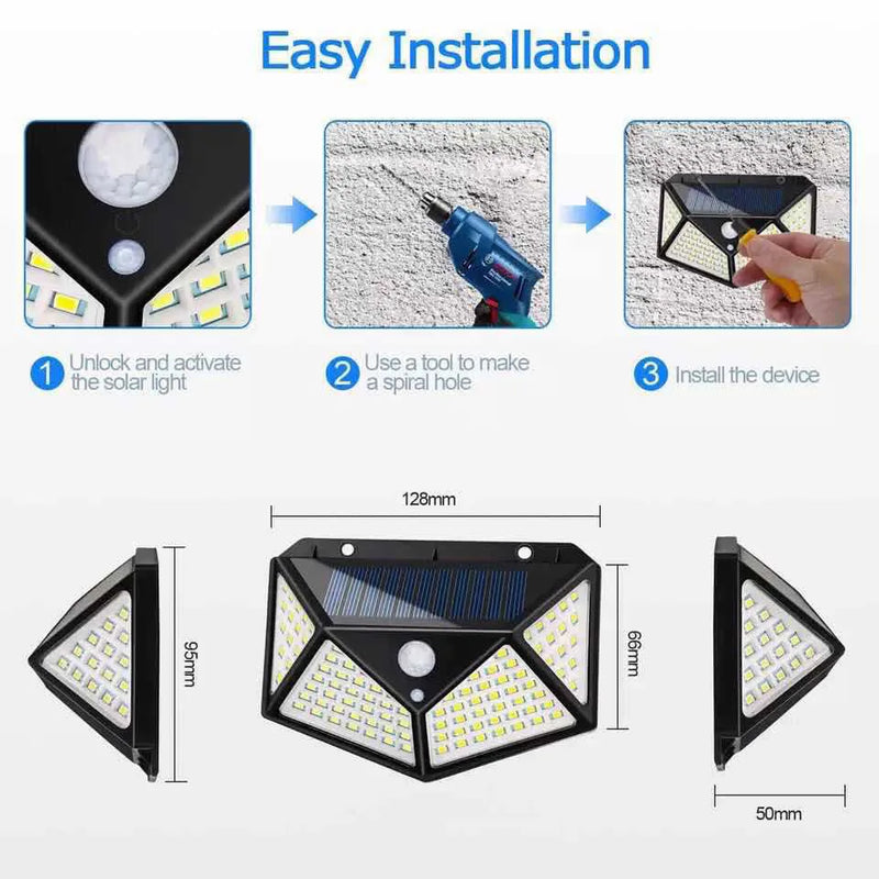 Luminária Solar de Parede com Sensor de Movimento - SolarGlow Motion